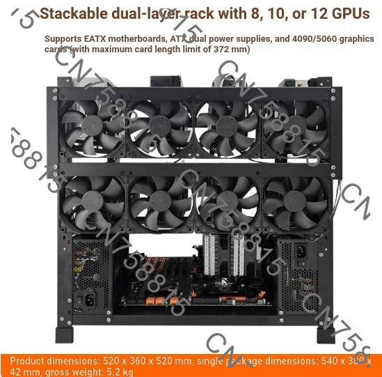 Telaio workstation per mining  - Gpu Mining Rig Frame 8 Gpu recensione e prezzo